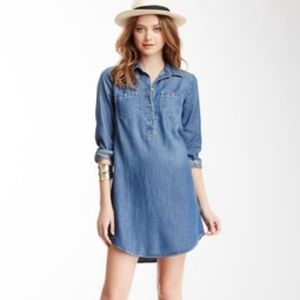 Lucky Brand Popover Chambray Dress